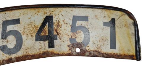 WAFFEN SS Totenkopf Panzer Grenadier Division Motorcycle licence plate original