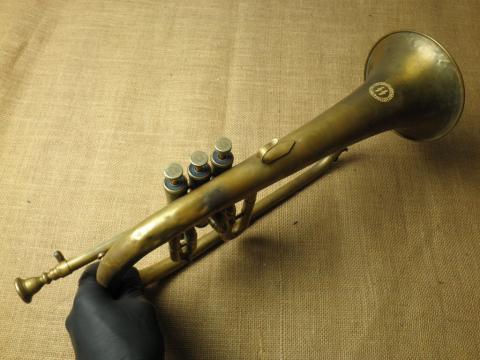 WW2 German Nazi WAFFEN SS Totenkopf parade brass instrument musical