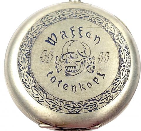 WW2 German Nazi Waffen SS totenkopf skull commemorative pocket watch