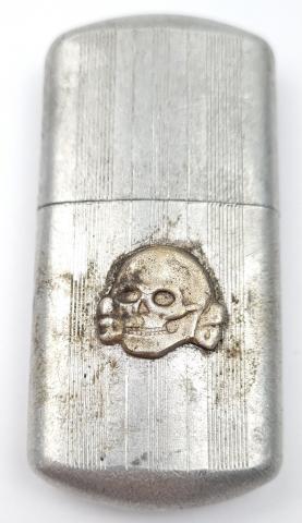 WW2 German Nazi Waffen SS totenkopf skull field gear lighter