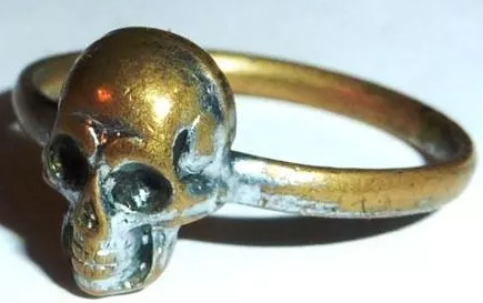 WW2 German Nazi WAFFEN SS Totenkopf skull silver ring custom made by jeweler in original case