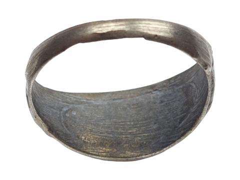WW2 German Nazi WAFFEN SS Totenkopf skull silver ring genuine wwii bague