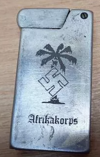 WW2 German Nazi Waffen SS - Wehrmacht Afrika Korps campaign lighter AK