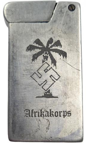 WW2 German Nazi Waffen SS - Wehrmacht Afrika Korps campaign lighter AK