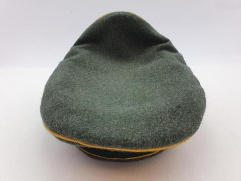 WW2 German Nazi Wehrmacht Officer visor cap signal with rzm stamp inside use in MOVIE PROD