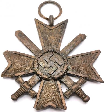 WW2 German Nazi Wehrmacht Waffen SS KVK merit cross with sword relic medal