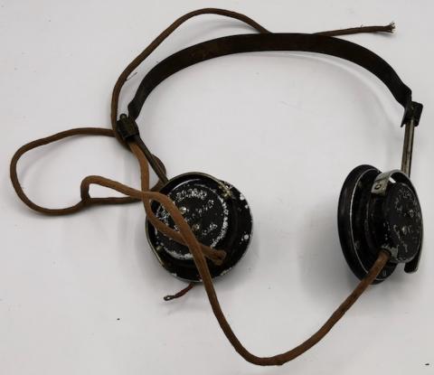 WW2 German Nazi Wehrmacht Waffen SS Luftwaffe combat headphones by Telefunker mannequin