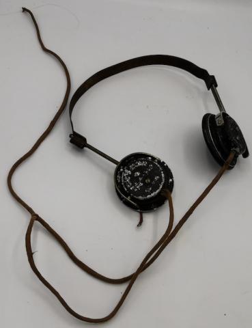 WW2 German Nazi Wehrmacht Waffen SS Luftwaffe combat headphones by Telefunker mannequin