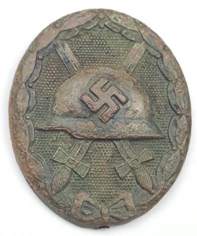 WW2 German Nazi Wehrmacht Waffen SS Wound badge bronze original