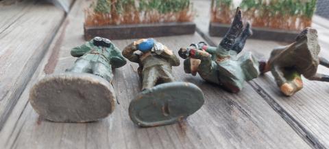 WW2 germany Nazi World war 1930s toys lot of 6 figurines + 2 accessories