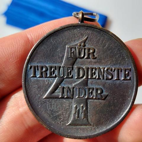 4 years of faithful services in the WAFFEN SS medal award original for sale