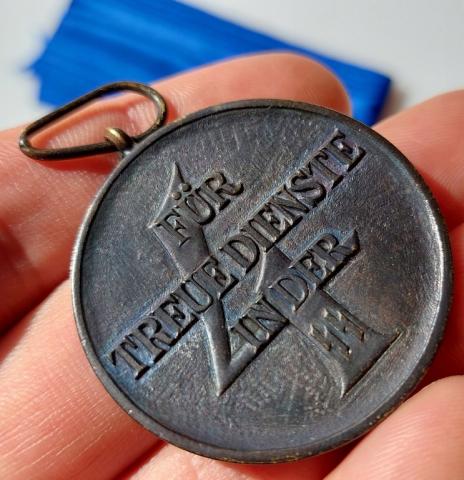 4 years of faithful services in the WAFFEN SS medal award original for sale