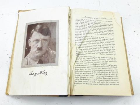 Adolf Hitler Wedding Edition Mein Kampf book 1943 with Dedication signature