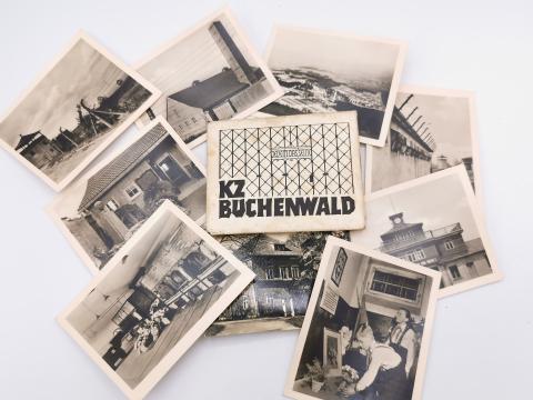 Concentration camp BUCHENWALD liberation photos set in box - holocaust kl kz