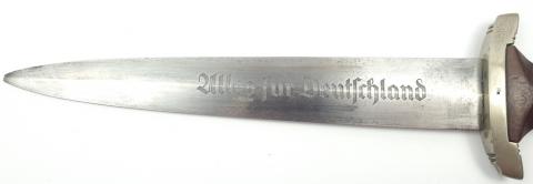 German RARE MAKER SA dagger Haan klittermann moog g.m.b.h solingen transitional rzm m7/29 1938 LEATHER HANGER original for sale