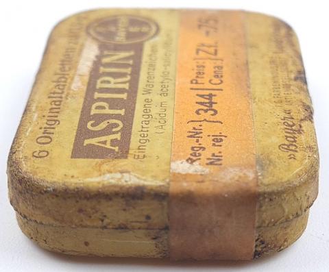 IG Farben Industries BAYER Aspirin empty case - Concentration camp AUSCHWITZ III Monowitz FORCED LABOR fabrik