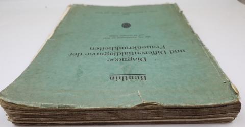 Concentration camp AUSCHWITZ Josef Mengele personal medecine book stamped