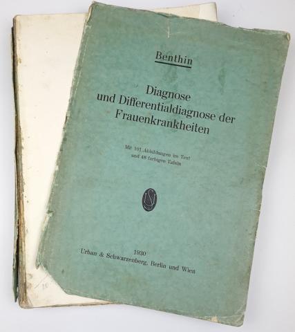 Concentration camp AUSCHWITZ Josef Mengele personal medecine book stamped