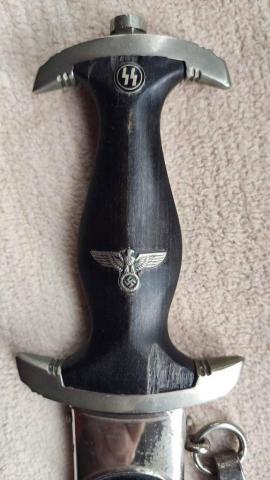 m33 Early Waffen SS dagger Richard Abr. Herder Solingen original for sale leather hanger loop rzm