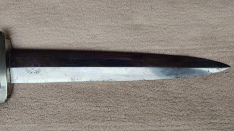 RARE Early Waffen SS dagger Richard Abr. Herder Solingen original for sale leather hanger loop rzm