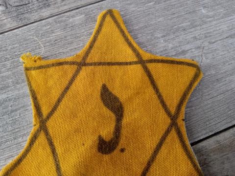 RARE Holocaust Jew Jewish STAR OF DAVID Belgium J. worn original a vendre etoile belgique