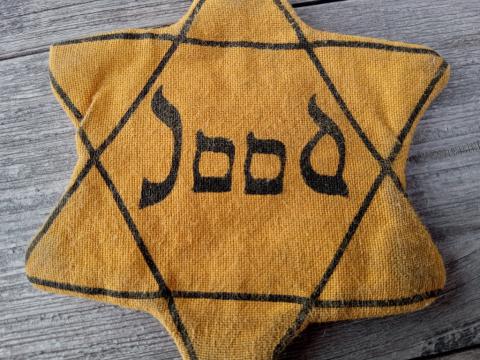 RARE Holocaust Jew Jewish STAR OF DAVID Holland JOOD worn original for sale a vendre etoile de david