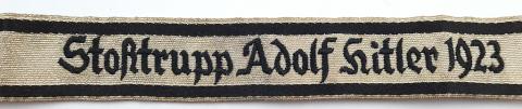 VERY RARE stosstrupp adolf hitler 1923 cufftitle Stoßtrupp-Hitler small bodyguard unit for Hitler including Rudolf Hess