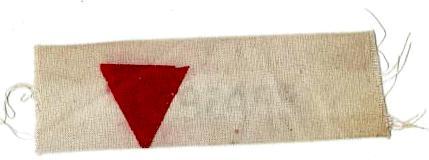 WW2 German Nazi Concentration camp uniform patch ID with red triangle