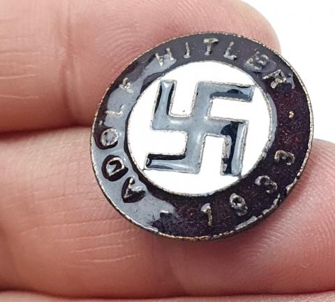 WW2 German Nazi Early NSDAP membership enamel pin badge by RZM