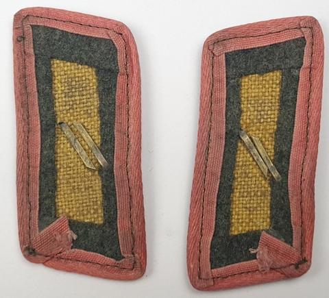 WW2 German Nazi HERMANN GOERING DIV PANZERJAGER COLLAR TAB set panzer tunic removed uniform