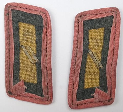 WW2 German Nazi HERMANN GOERING DIV PANZERJAGER COLLAR TAB set panzer tunic removed uniform