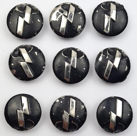 WW2 German Nazi HJ hitler youth hitlerjugend set of 9 tunic buttons uniform