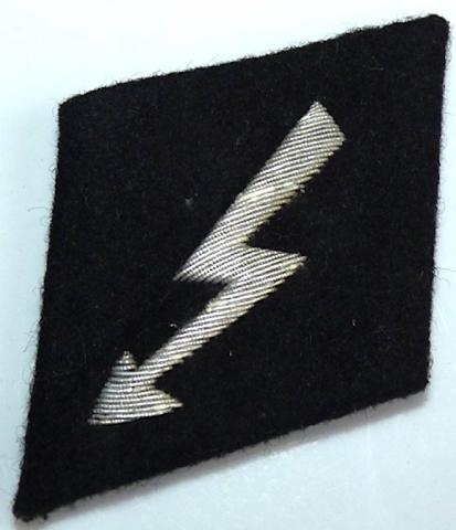 WW2 german Nazi LISTED Waffen SS shoulder patch lightning - signals ...