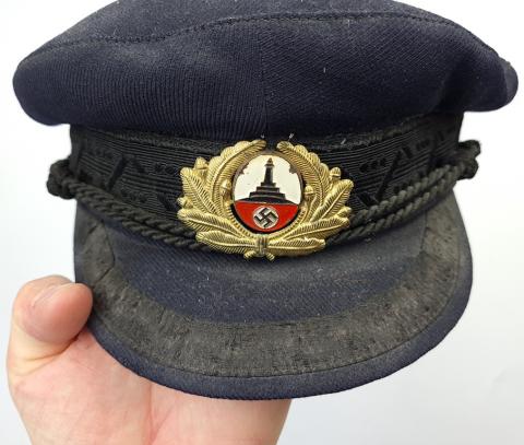 WW2 German Nazi NSDAP Adolf Hitler party workers RAD DAF veteran visor cap