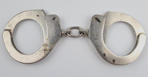 WW2 German Nazi police polizei gestapo menottes hand cuffs original for sale