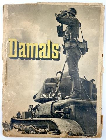 WW2 GERMAN NAZI RARE WAFFEN SS TOTENKOPF HEAVILY ILLUSTRATED BOOK " DAMALS " with RARE DUSTCOVER