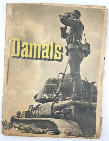 WW2 GERMAN NAZI RARE WAFFEN SS TOTENKOPF HEAVILY ILLUSTRATED BOOK " DAMALS " with RARE DUSTCOVER