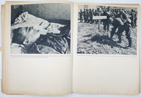 WW2 GERMAN NAZI RARE WAFFEN SS TOTENKOPF HEAVILY ILLUSTRATED BOOK " DAMALS " with RARE DUSTCOVER