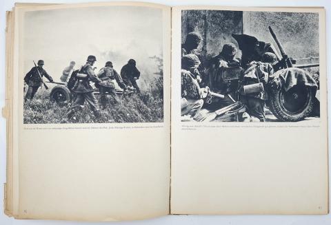 WW2 GERMAN NAZI RARE WAFFEN SS TOTENKOPF HEAVILY ILLUSTRATED BOOK " DAMALS " with RARE DUSTCOVER