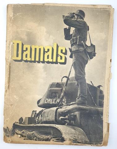 WW2 GERMAN NAZI RARE WAFFEN SS TOTENKOPF HEAVILY ILLUSTRATED BOOK " DAMALS " with RARE DUSTCOVER