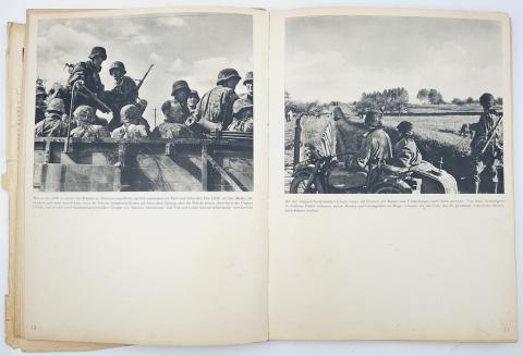 WW2 GERMAN NAZI RARE WAFFEN SS TOTENKOPF HEAVILY ILLUSTRATED BOOK " DAMALS " with RARE DUSTCOVER