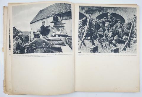 WW2 GERMAN NAZI RARE WAFFEN SS TOTENKOPF HEAVILY ILLUSTRATED BOOK " DAMALS " with RARE DUSTCOVER