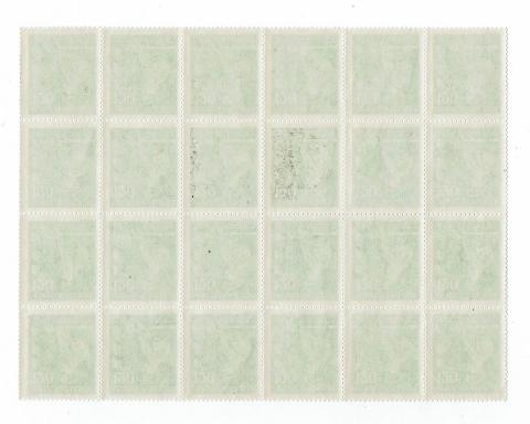 WW2 German Nazi Third Reich Adolf Hitler Fuhrer lot sheet of 24 stamps unused