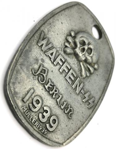 WW2 German Nazi WAFFEN SS early totenkopf panzer skull berlin badge 1939