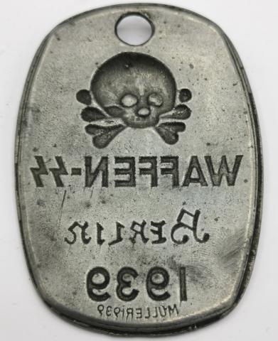 WW2 German Nazi WAFFEN SS early totenkopf panzer skull berlin badge 1939