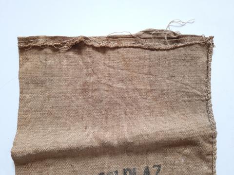 WW2 German Nazi Waffen SS large jut bag stamped prag 1940