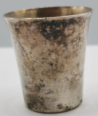 WW2 German Nazi Waffen SS silverware Vodka cup marked panzer totenkopf das reich lah lsaah