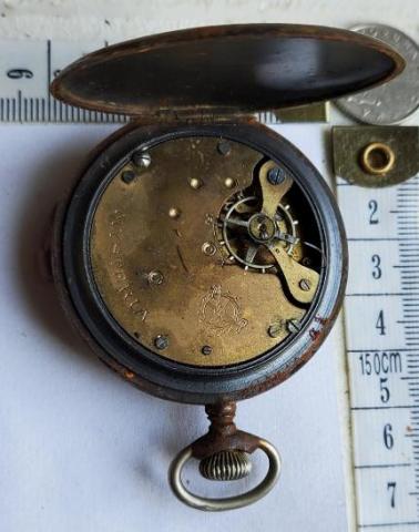 WW2 German Nazi Kriegsmarine navy KM u-boat pilot pocket watch with third reich eagle RELIC