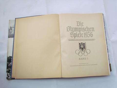 WW2 GERMAN NAZI 1936 BERLIN OLYMPIC BOOK  tome 1 'Die Olympischen Spiele 1936' with dustcover