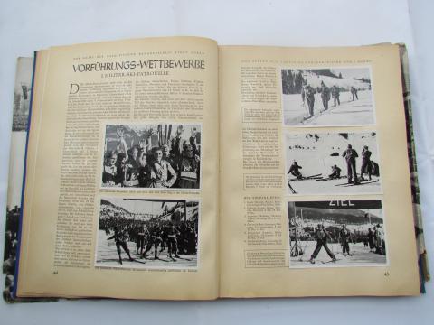 WW2 GERMAN NAZI 1936 BERLIN OLYMPIC BOOK  tome 1 'Die Olympischen Spiele 1936' with dustcover